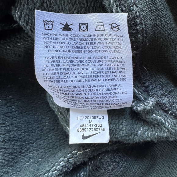 NIKE Stanton‎ Pullover Hoodie Sweatshirt Womens Medium Green Cowl Neck Batwing - Picture 11 of 13